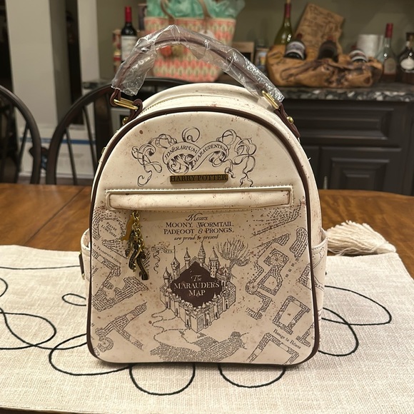 HARRY POTTER women’s Our Universe Harry Potter Marauders Map Mini Backpack - Picture 3 of 16